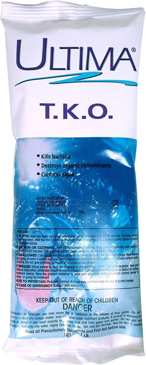 Ultima 40542A TKO pool and spa shock 73% cal hypo 1lb bag or case
