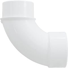 Waterway Plastic 411-9120 2" Socket x 2" Spigot Sweep Ellbow-White