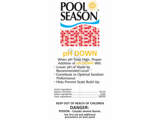 Pool Season 33781PS PH down pool oxidizer available 1lb bags or 40 case