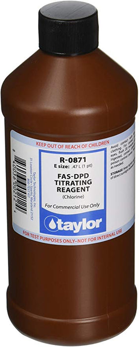 Taylor Technologies R-0871-E PT CHLORINE FAS-DPD TITRATING REAGENT