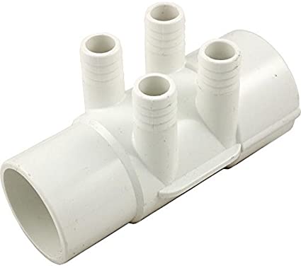 Waterway Plastics 672-7140 4 Port Ribbed Barb Manifold